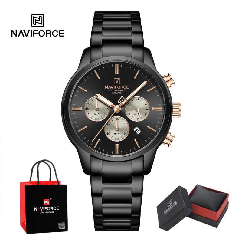 Watch Display Box - NAVIFORCE Montre Chronographe à Quartz pour