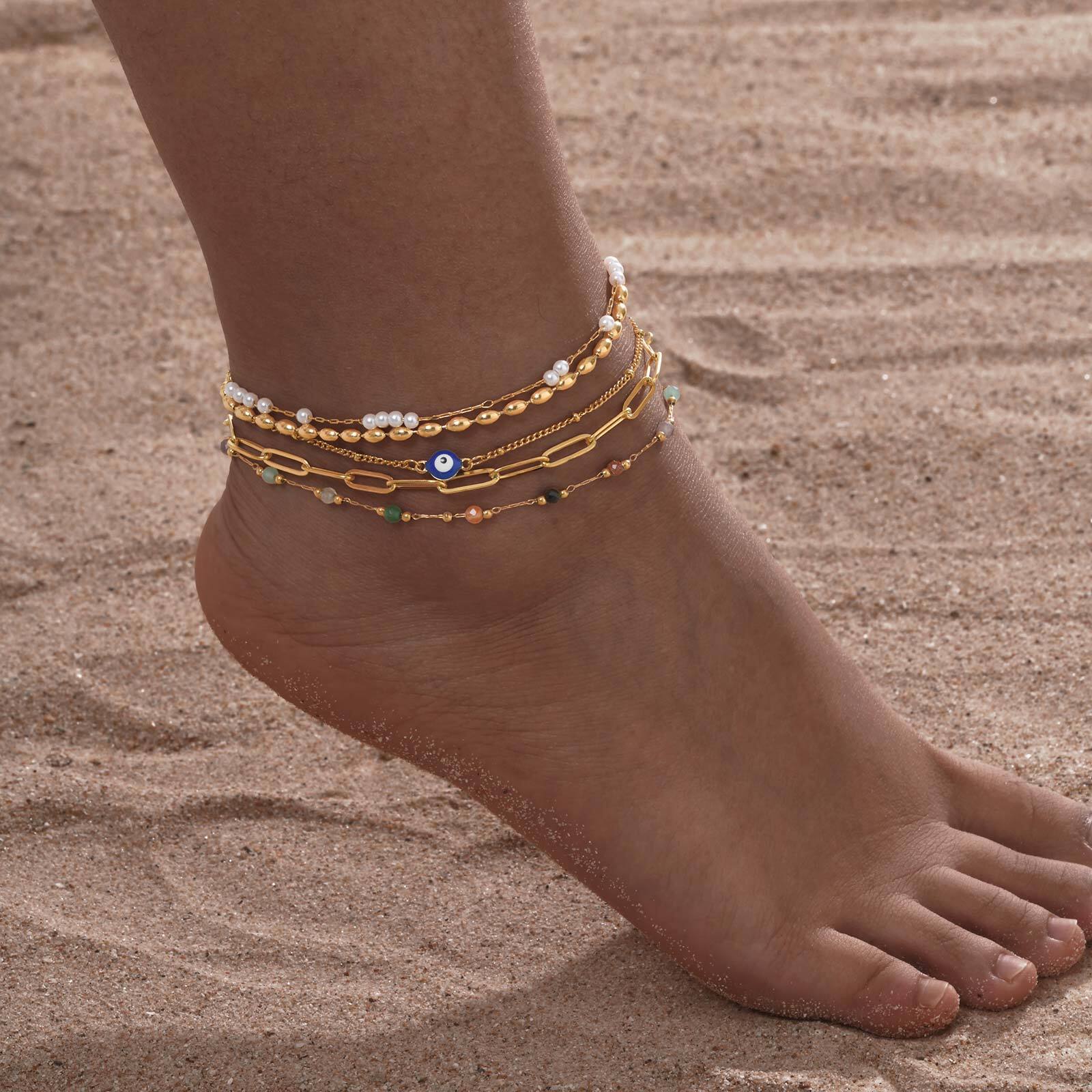 Bracelet de cheville en couche - Jc Jewelry & Watches Photos avis et prix