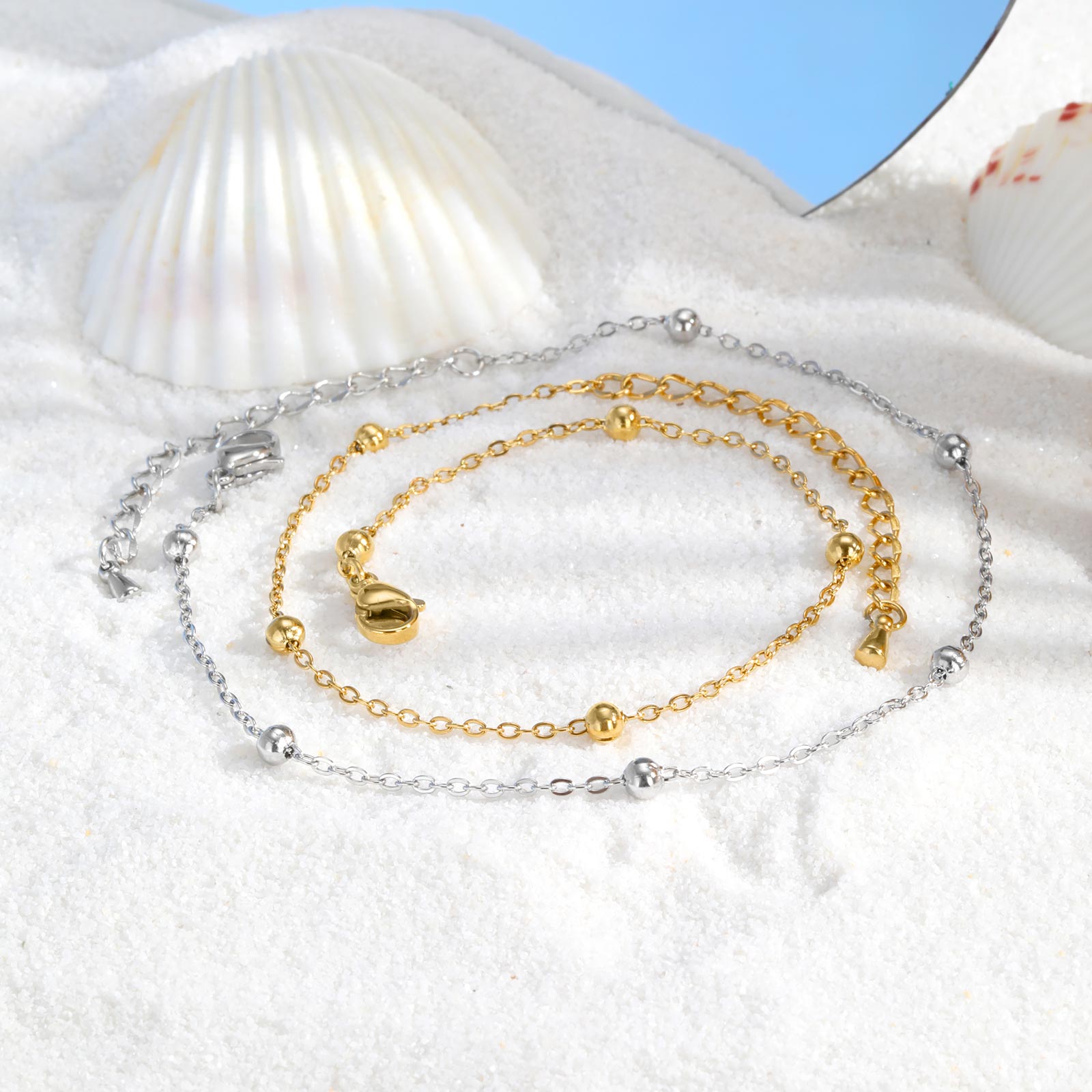 Bracelet de cheville en chaîne - Jc Jewelry & Watches Photos avis et prix